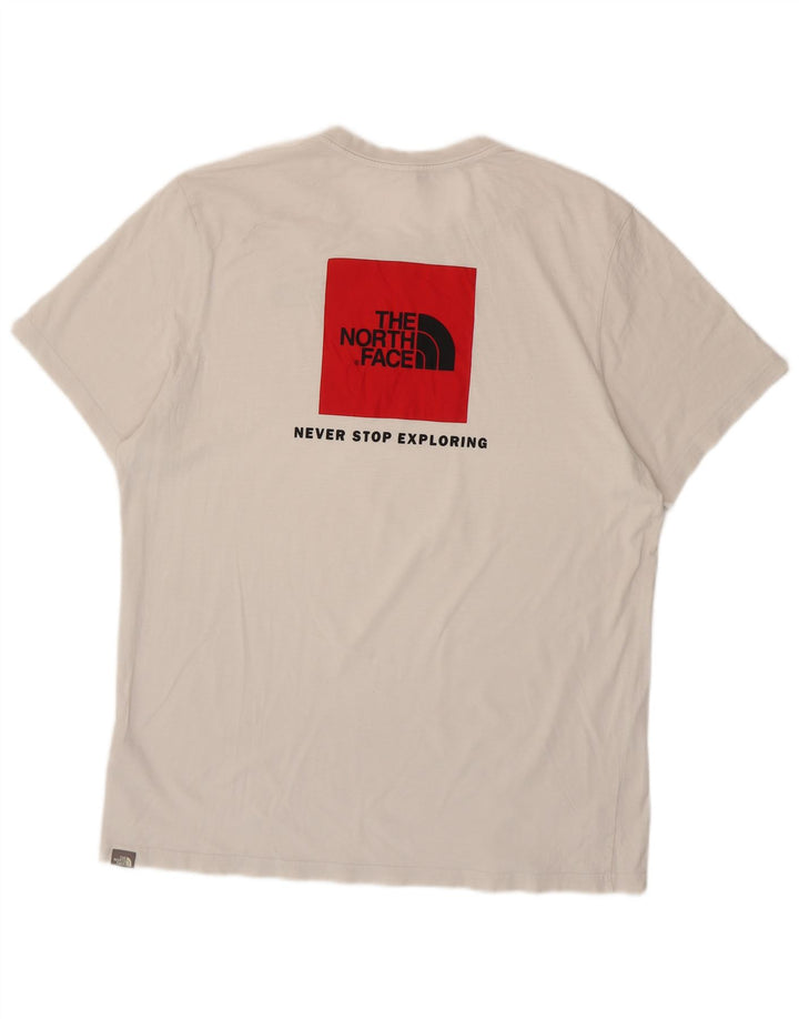 THE NORTH FACE Herre grafisk T-shirt Top XL Off White Bomuld