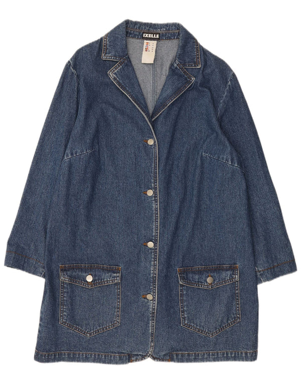 Vintage Dame Denim Coat UK 18 XL Blå Bomuld