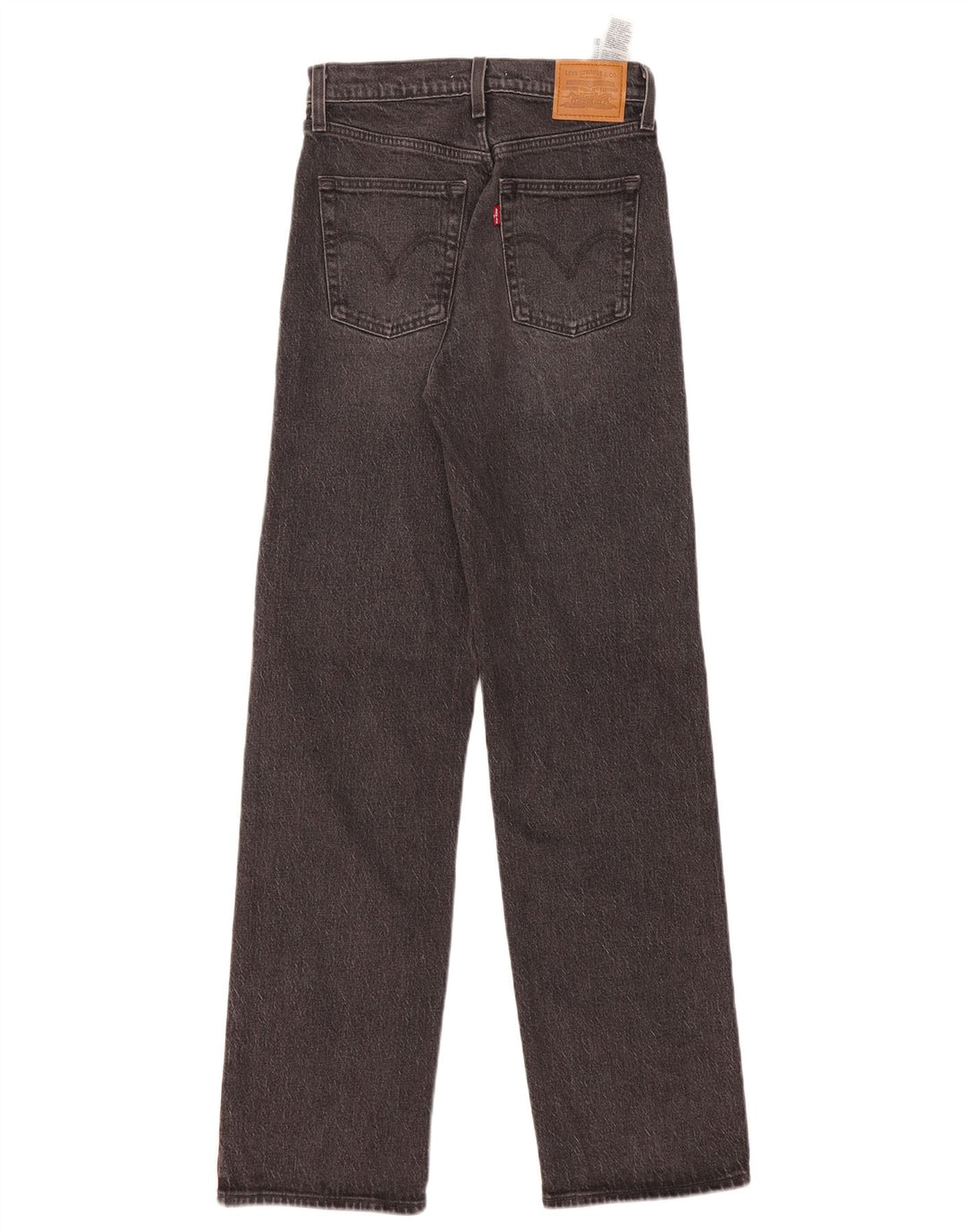 LEVI'S Dame Ribcage Straight Jeans W25 L32 Grå Bomuld