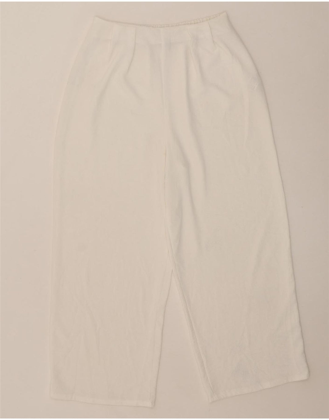 Zara Dame Loose Fit Chino Bukser Medium W28 L25 Hvid Polyester