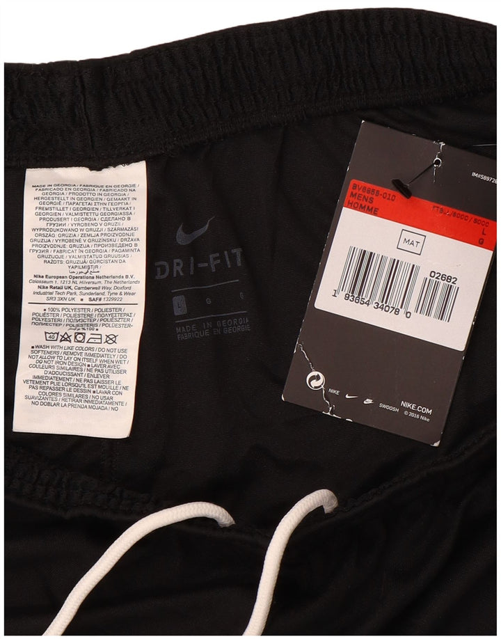 Nike Herre Dri Fit sportsshorts, store sorte polyester