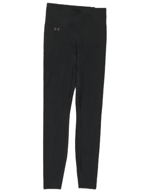 Under Armour Womens Leggings UK 8 Small Black Polyester