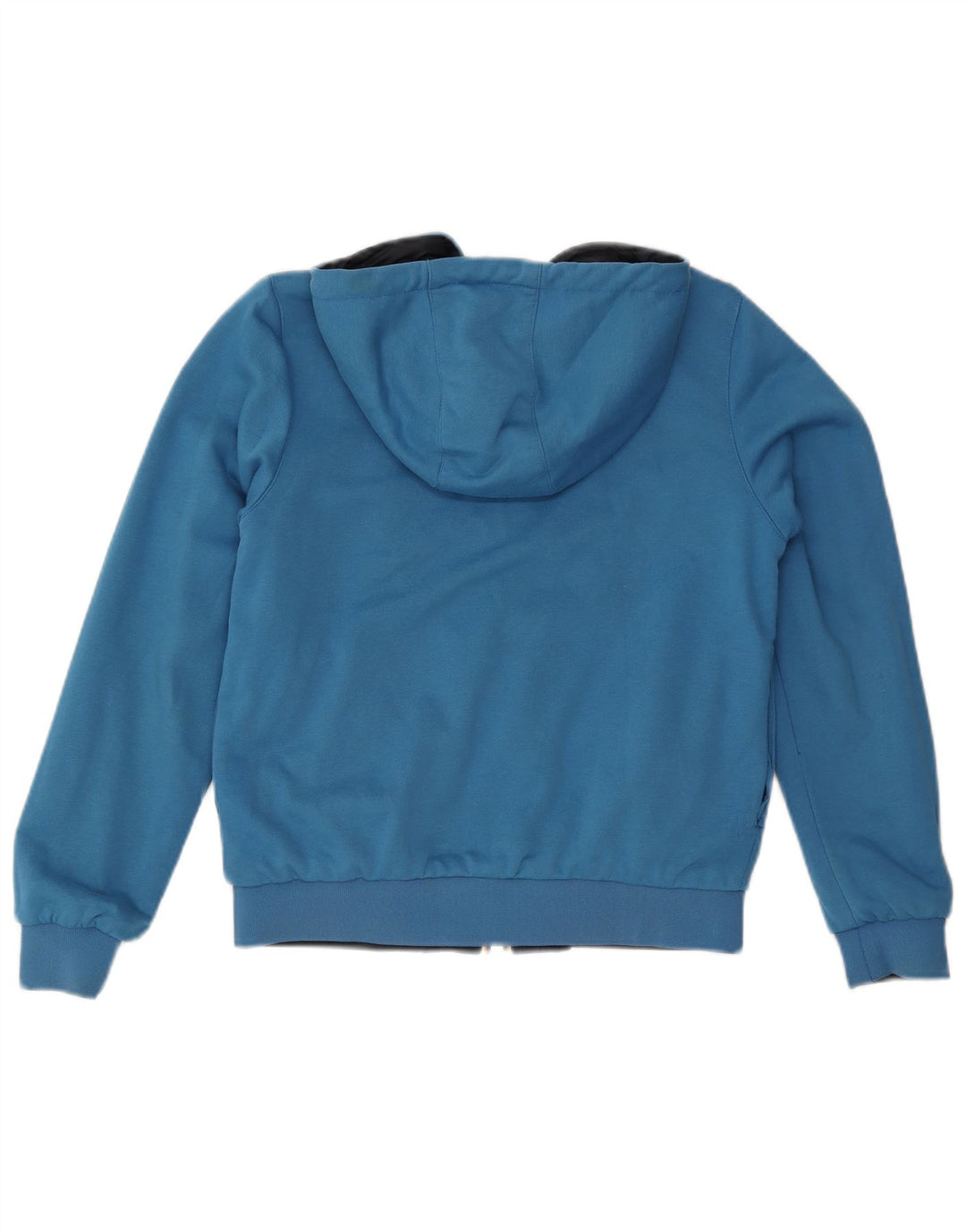 K-Way Dame Hætte Vendbar Jakke UK 10 Small Navy Blue Bomuld