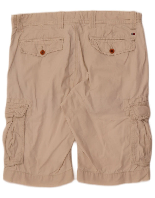 Tommy Hilfiger Mens Cargo Shorts W32 Medium Beige Cotton