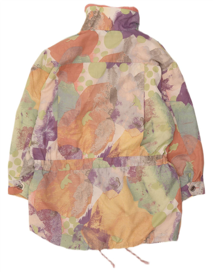 RODEO Womens Abstract Pattern Raincoat EU 38 Medium Multicoloured