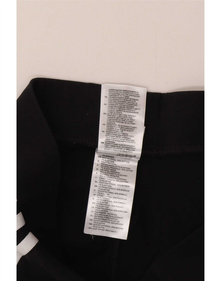 Adidas Dame Leggings UK 14 Medium Sort Bomuld