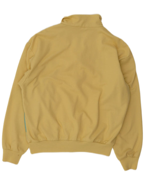 Vintage træningsdragt til mænd Topjakke Størrelse 54 XL Gul Colourblock Retro