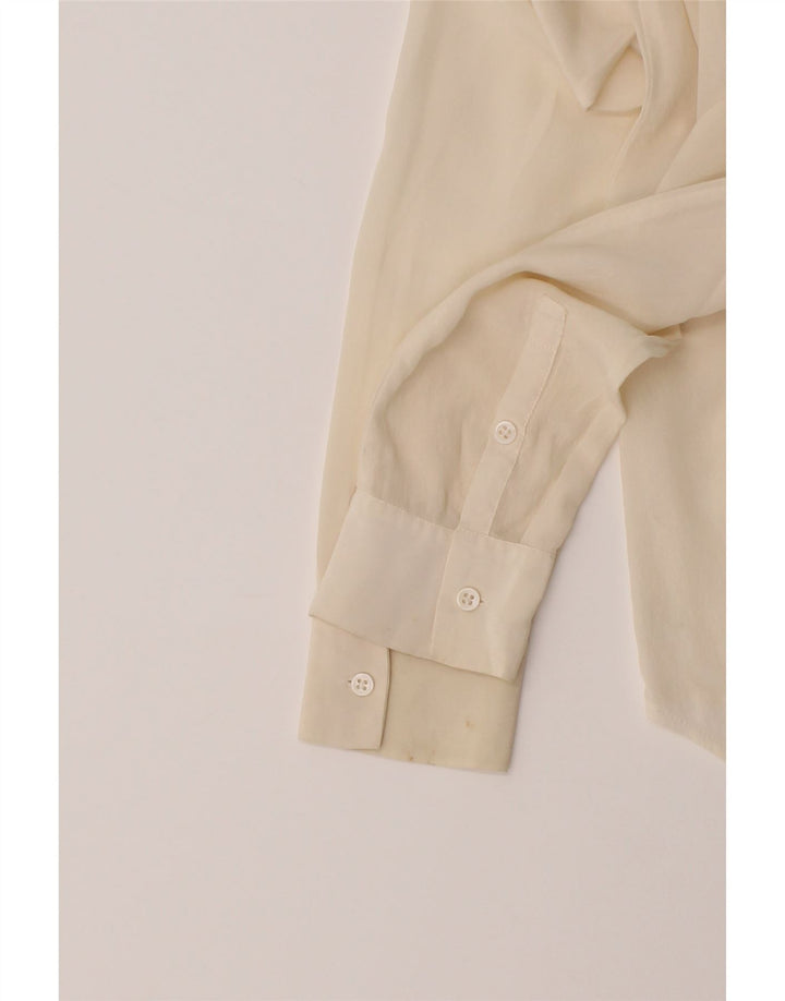 ZARA Womens Shirt UK 10 Small Off White Vintage Zara and Second-Hand Zara from Messina Hembry 