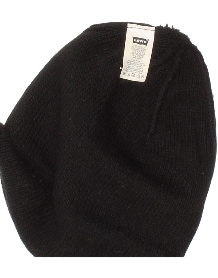 Levi's Beanie Hat One Size sort akryl til mænd