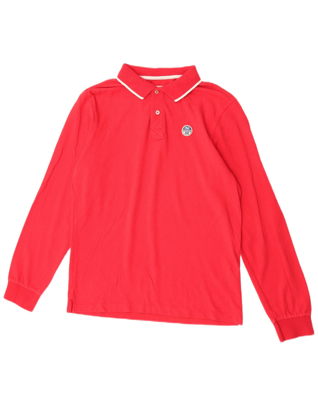 North Sails Herre Langærmet Polo Shirt Stor Rød Bomuld