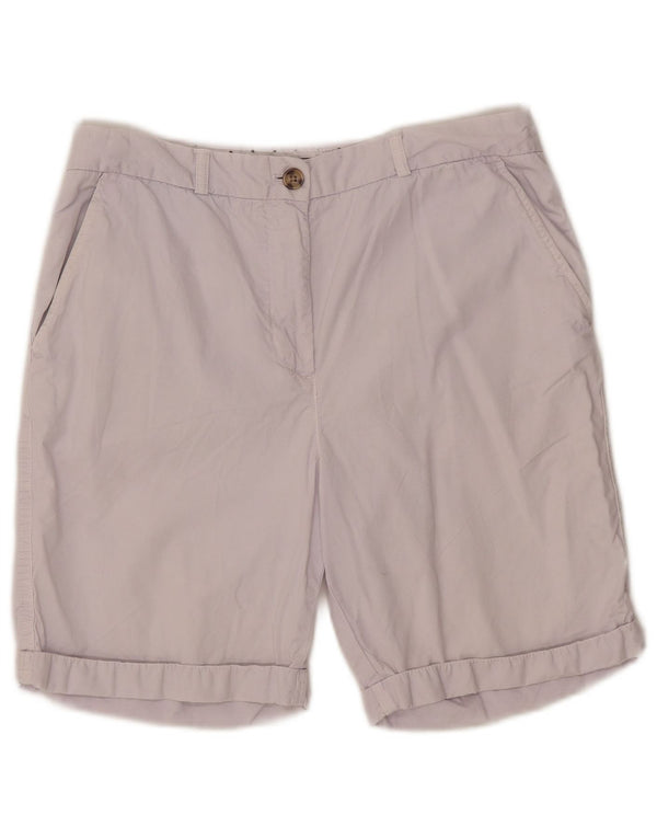 Marks & Spencer kvinders højtaljede chinoshorts UK 12 Medium W32 Grå Bomuld