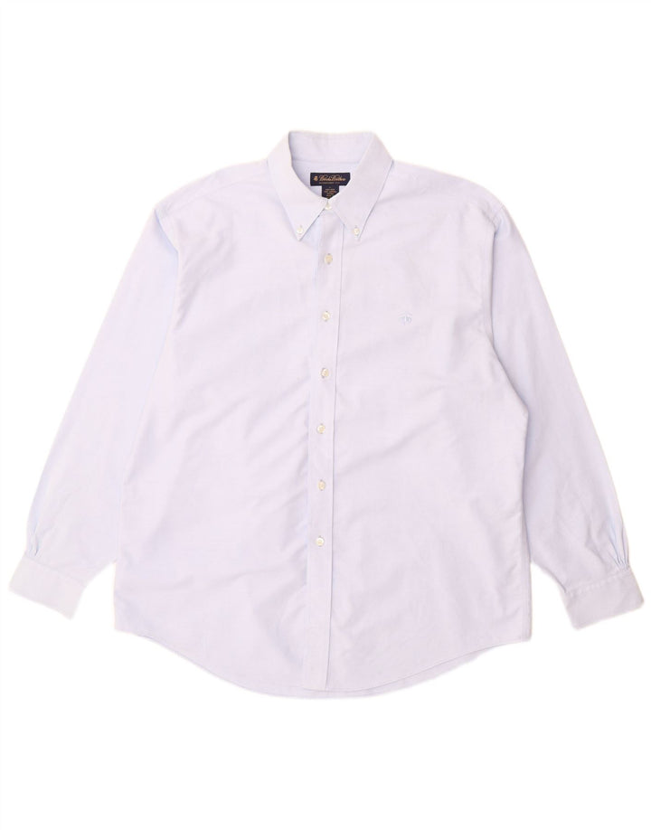 Brooks Brothers herreskjorte stor blå bomuld