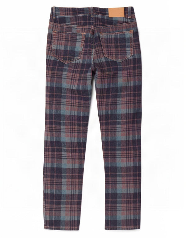 French Connection Dame Casual Bukser UK 8 Small W26 L27 Blue Check