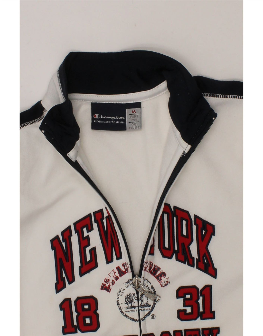CHAMPION Boys Tracksuit Top Jacket 9-10 Years Medium White Vintage Champion and Second-Hand Champion from Messina Hembry 