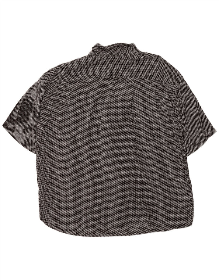 MAXFORT Kortærmet Herreskjorte 5XL Sort Chevron