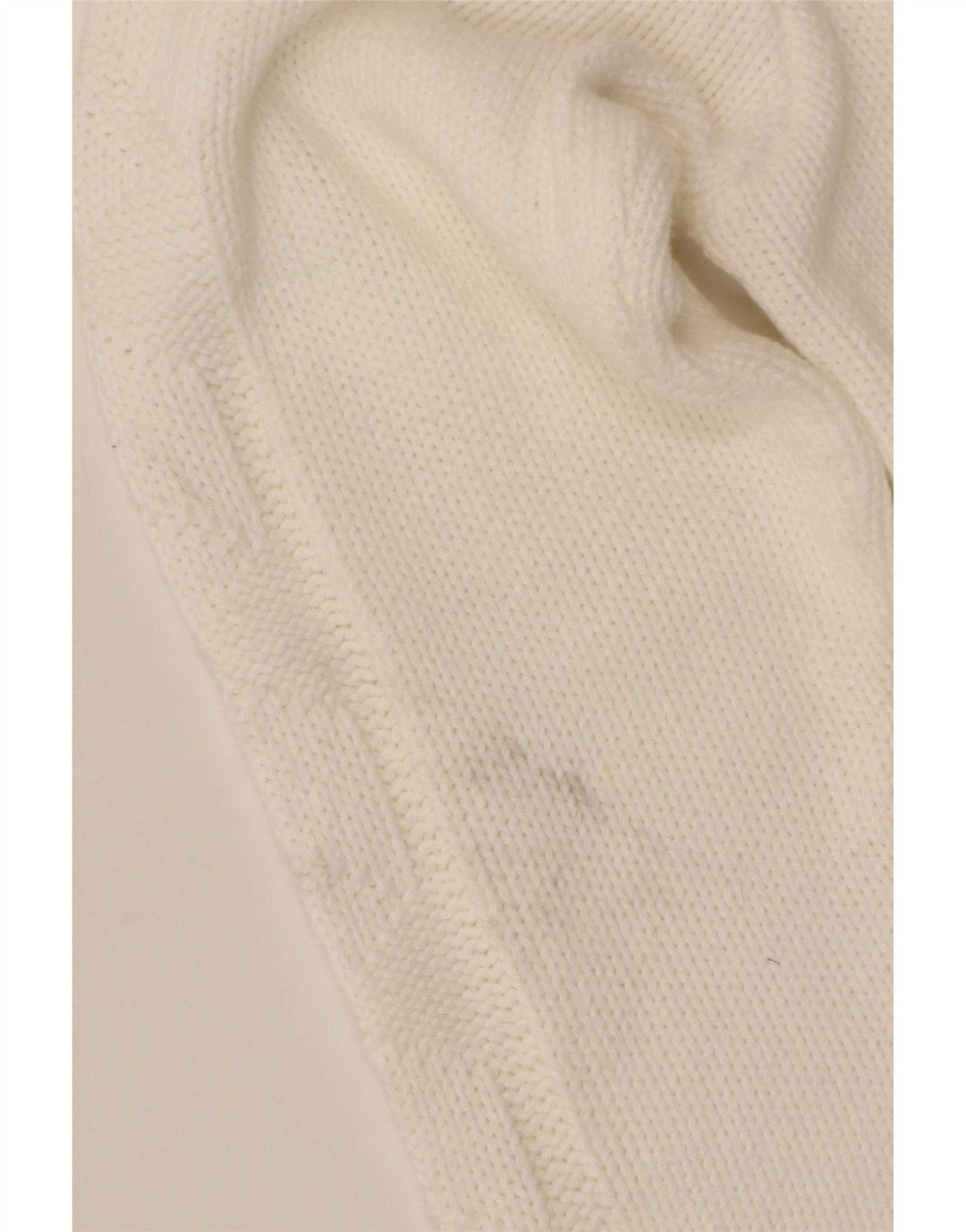 Benetton Dame Crop Cardigan Sweater IT 48 XL Hvid Bomuld