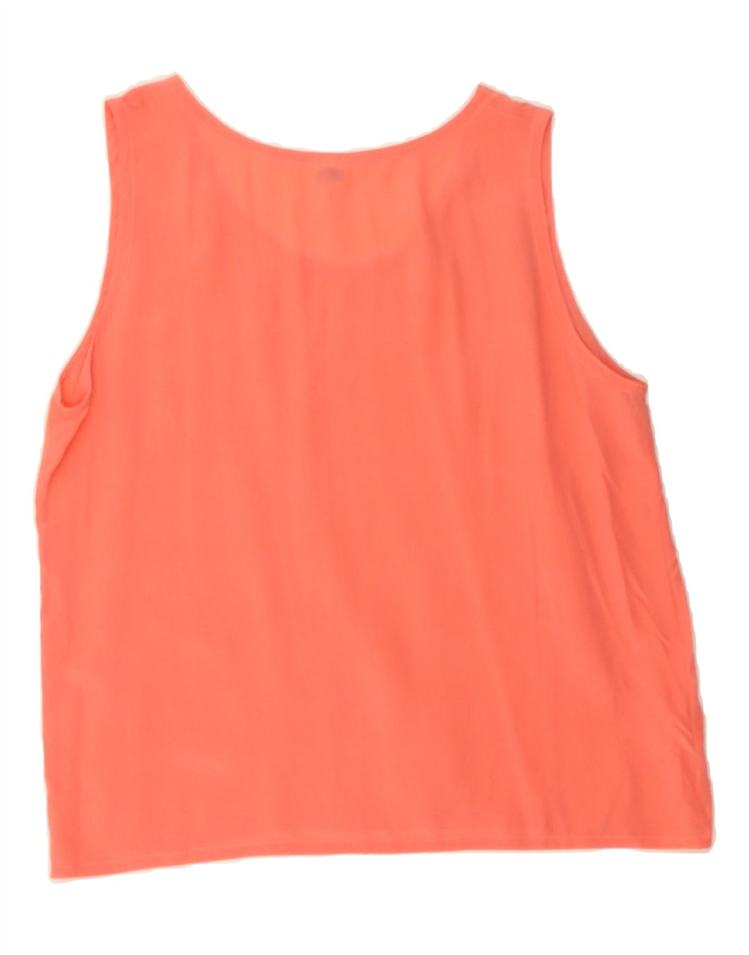 VINTAGE Womens Sleeveless Blouse Top UK 14 Medium Orange Silk Vintage Vintage and Second-Hand Vintage from Messina Hembry 