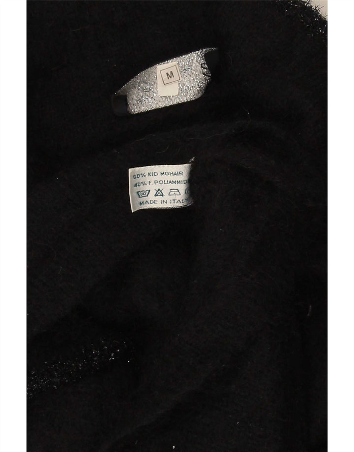 La Perla Dame Cardigan Sweater UK 12 Medium Black Mohair