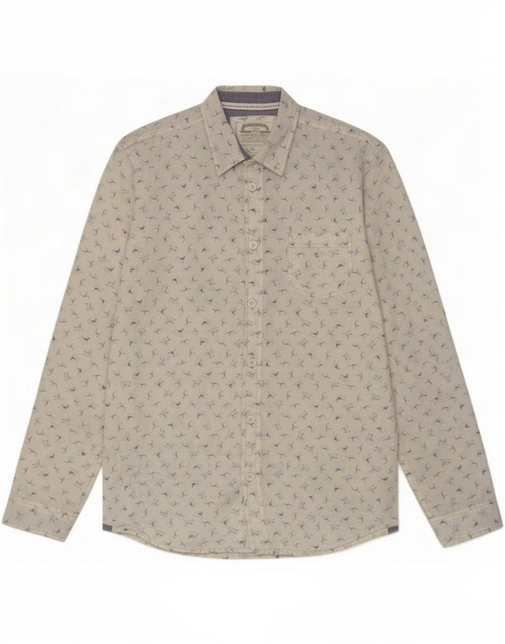 White Stuff Herre Slim Fit skjorte Medium Animal Print Bomuld