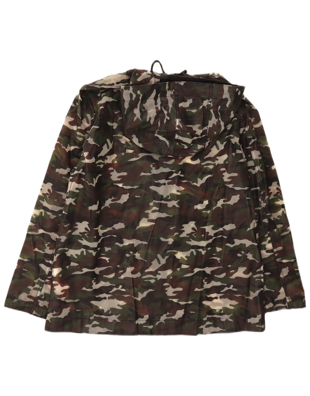 ZARA Militærjakke med hætte til kvinder UK 14 Medium Khaki Camouflage