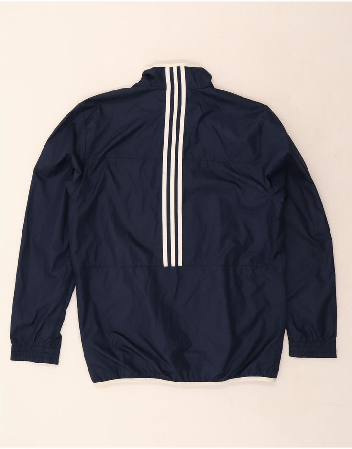 ADIDAS Regnjakke til mænd UK 40/42 Medium Navy Blue Polyester