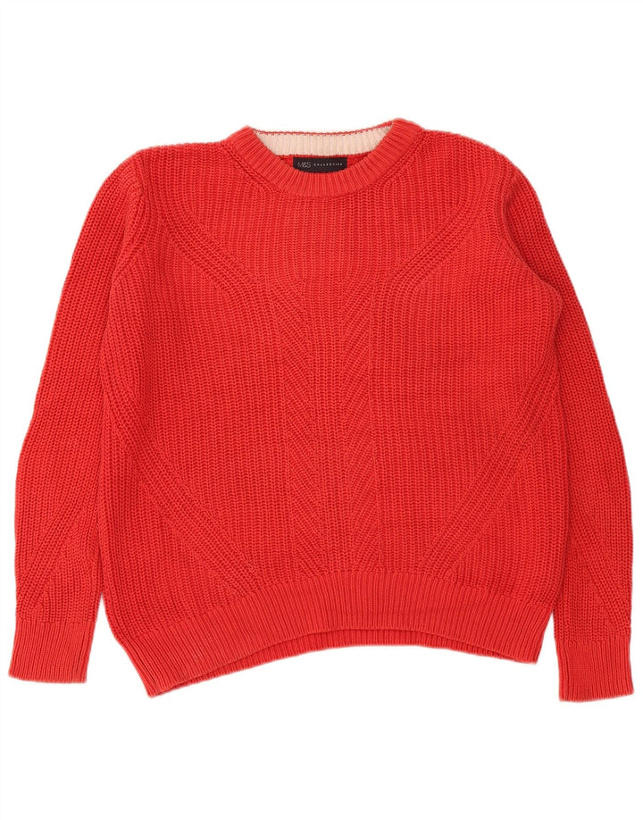 Marks & Spencer Herre sweater med rund hals, lille rød bomuld