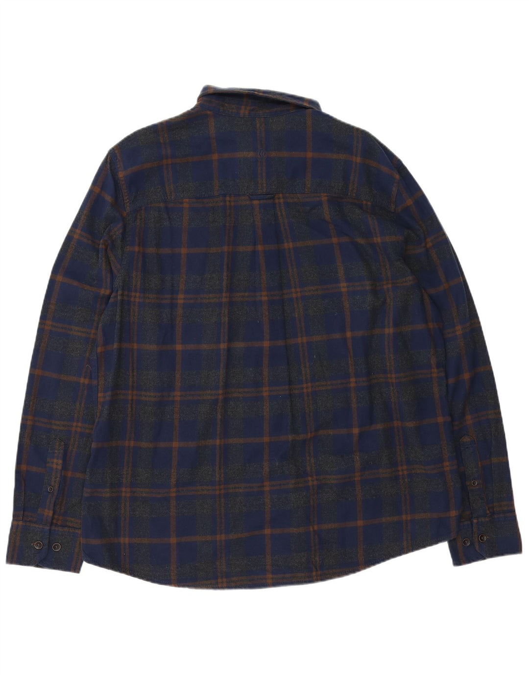 Fedt ansigt herre ternet flannel skjorte 2XL marineblå plaid bomuld