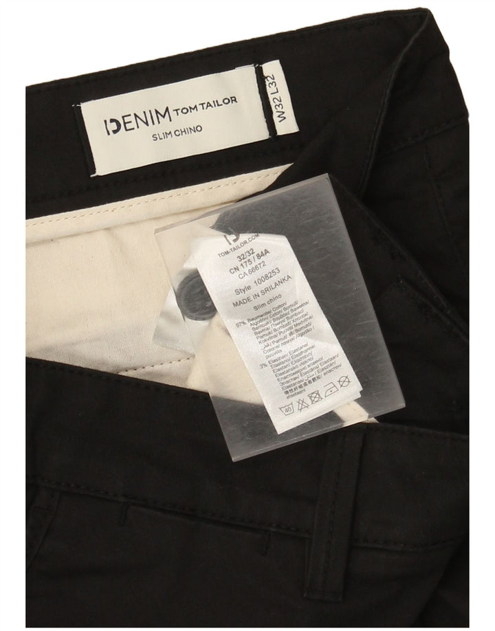 Tom Tailor Herre Slim Chino Bukser W32 L32 Sort Bomuld