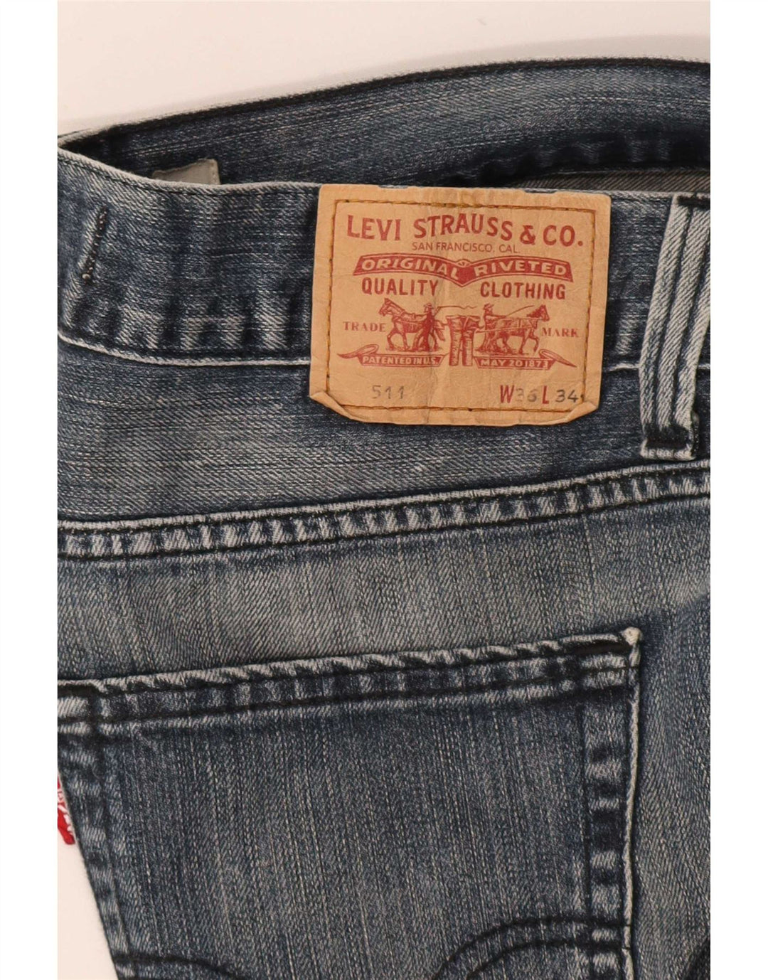 Levi's Herre 511 Slim Jeans W36 L34 Blå