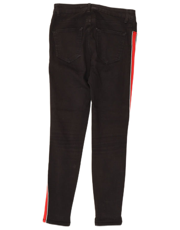 Zara Dame Skinny Jeans EU 38 Small W28 L28 Sort Colourblock