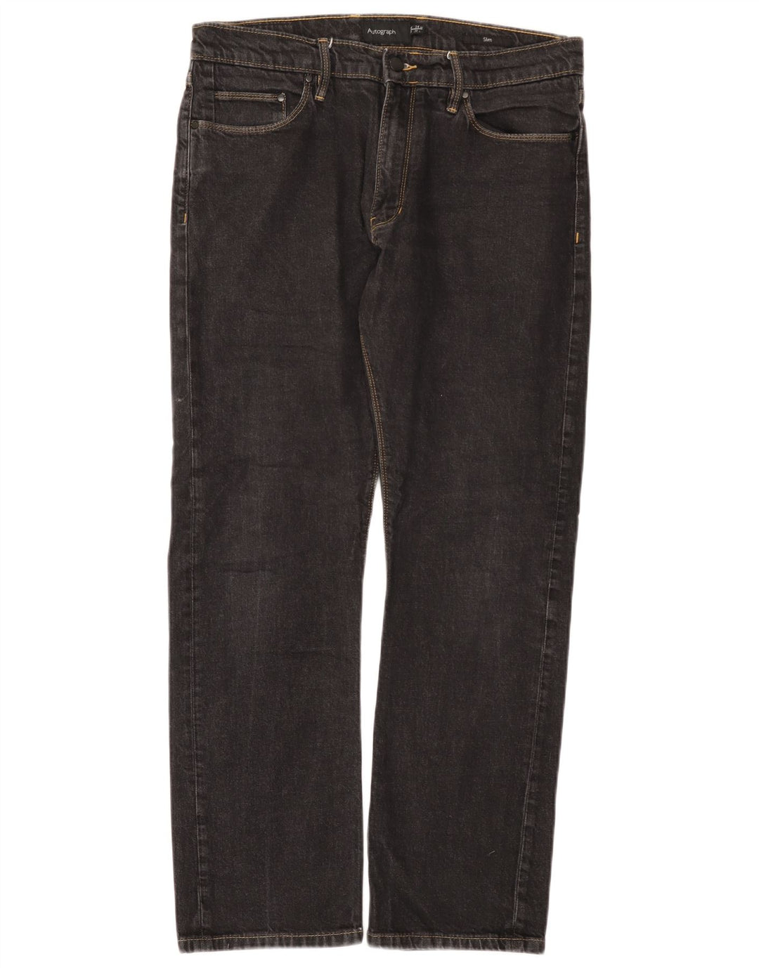 Marks & Spencer Herre Autograph Slim Jeans W34 L31 Sort Bomuld