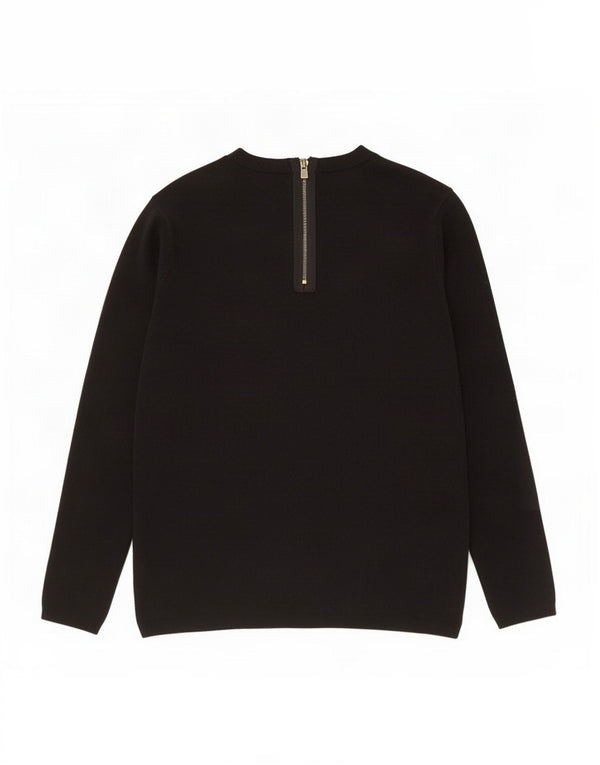 Zara Dame Boat Neck Jumper Sweater UK 12 Medium Black