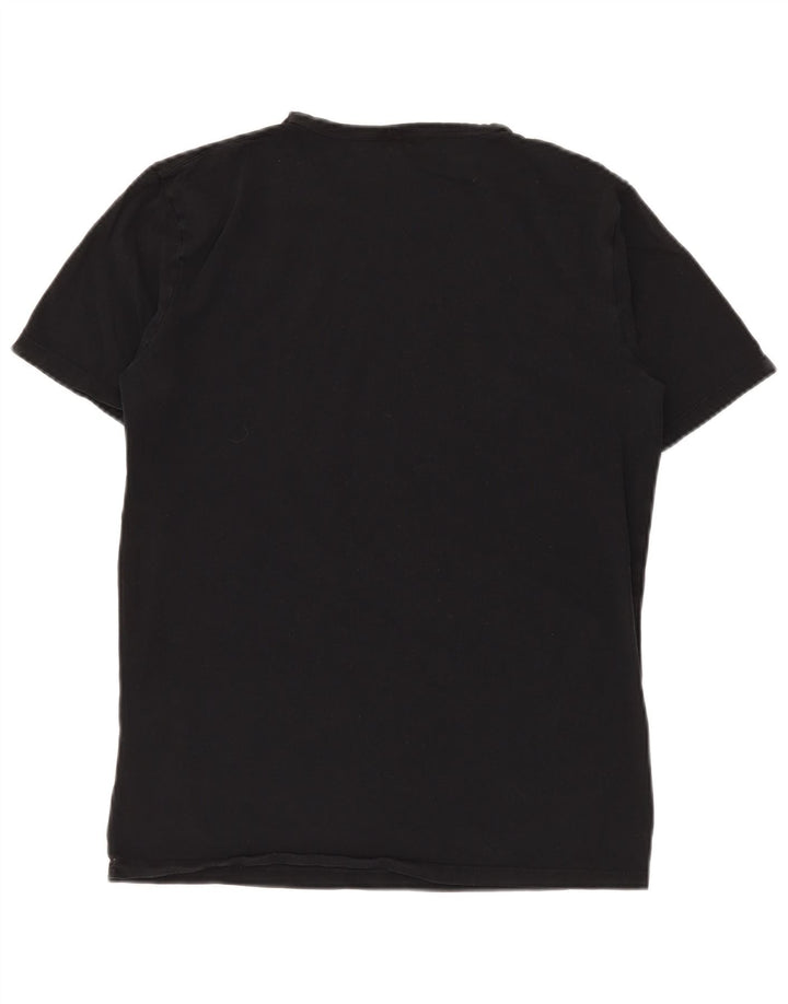HUGO BOSS Herre T-Shirt Top Stor Sort Bomuld