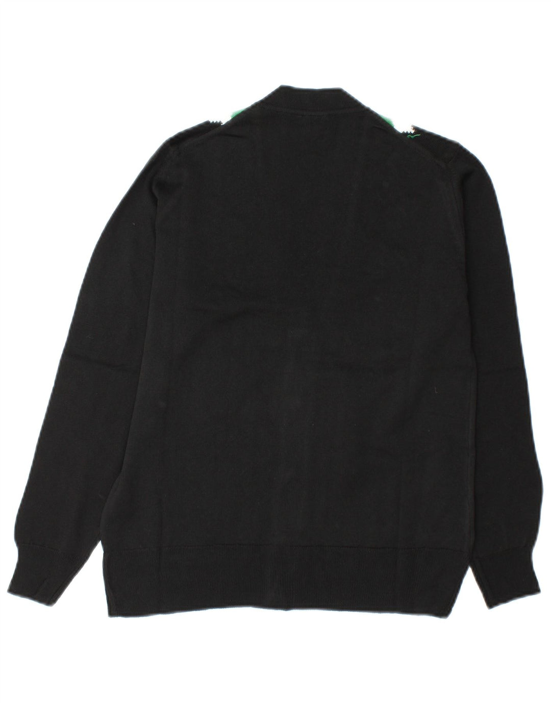 Vintage dame cardigan sweater IT 48 XL Sort Colourblock