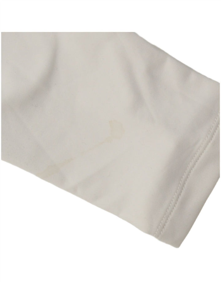 Peter Millar Womens Zip Neck Pullover Træningsdragt Top Medium White Polyester