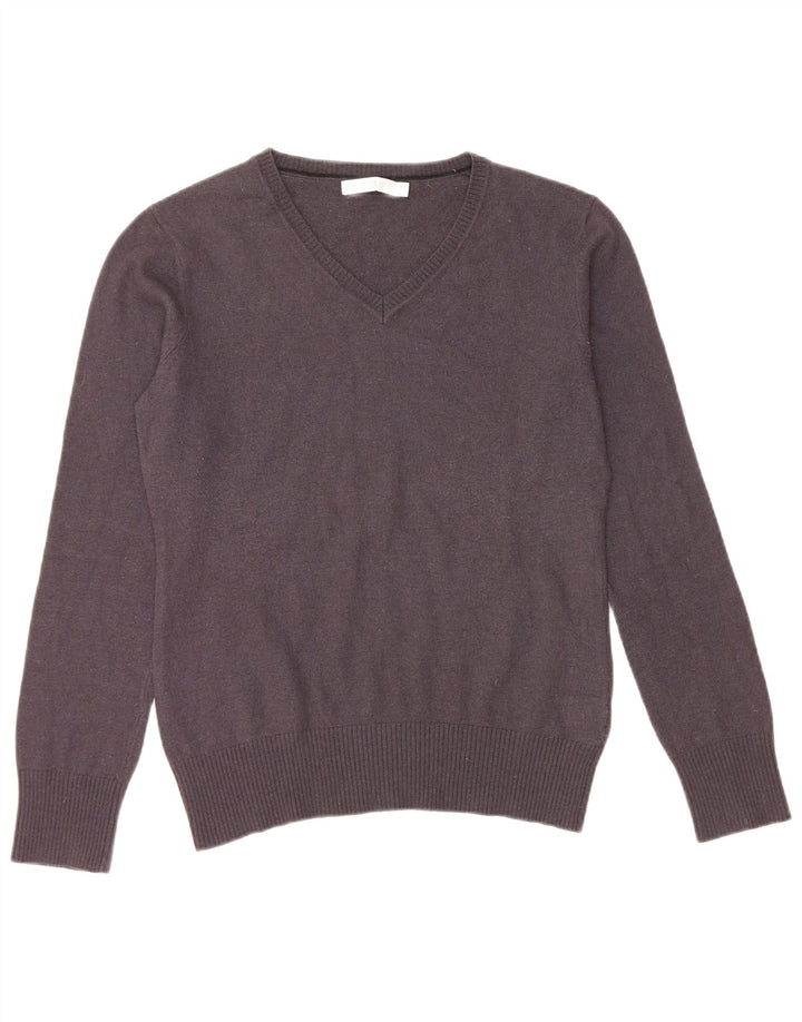 NORTH SAILS Dame V-hals sweater UK 14 Stor Grå Uld