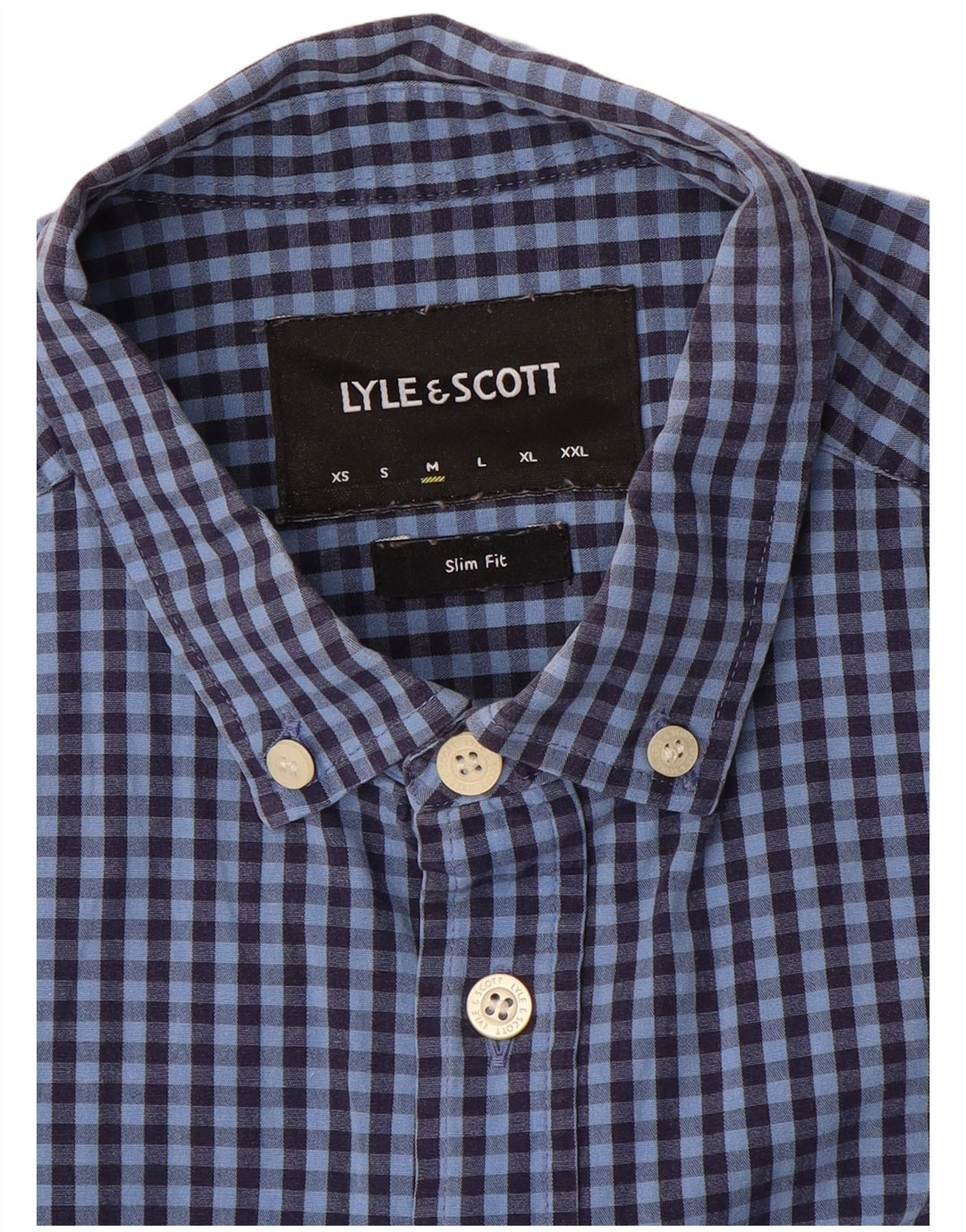 Lyle & Scott Herre Slim Fit skjorte Medium Blue Gingham