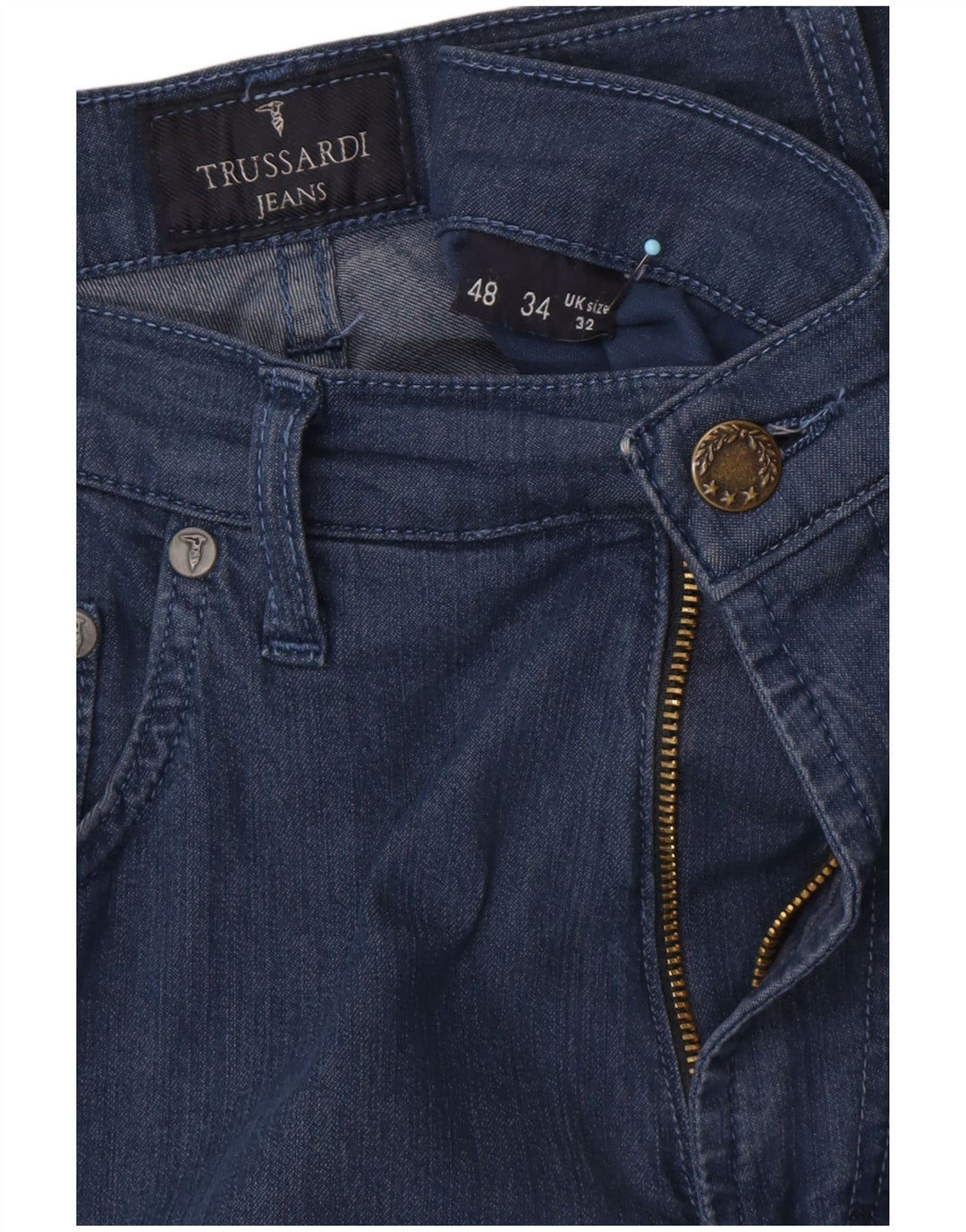 TRUSSARDI Straight jeans til mænd W32 L32 Blå