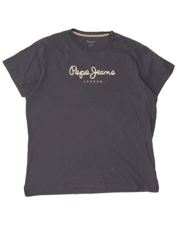 PEPE Jeans Mens Regular Graphic T-Shirt Top 2XL Grey