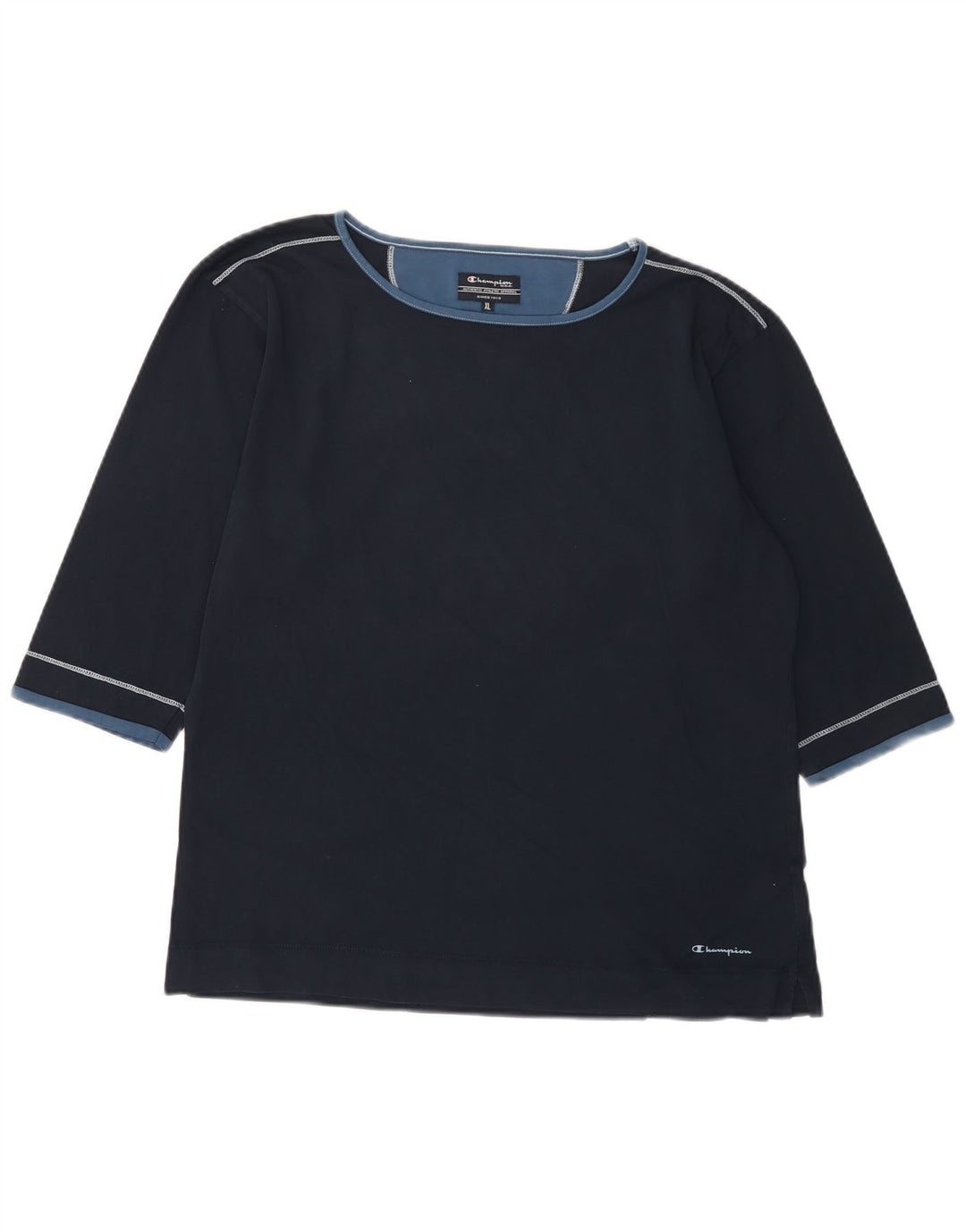 Champion Dame Top 3/4 ærmer UK 18 XL Navy Blue Bomuld
