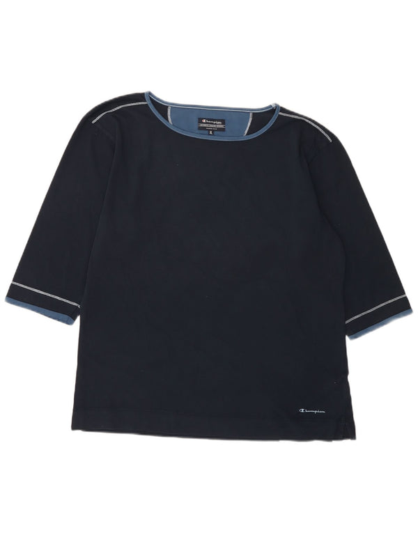 Champion Dame Top 3/4 ærmer UK 18 XL Navy Blue Bomuld