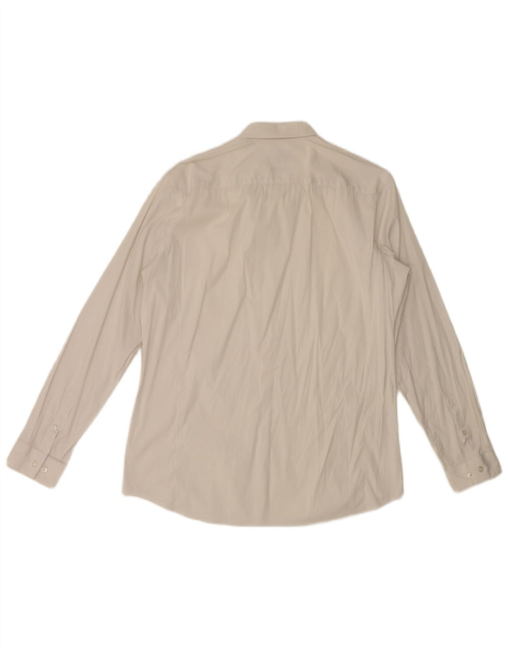 Hugo Boss Herre Slim Fit skjorte str. 42 Stor hvid bomuld