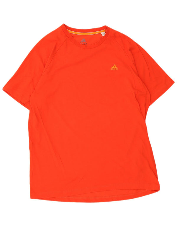 Adidas Herre Climalite T-Shirt Top XL Rød Bomuld