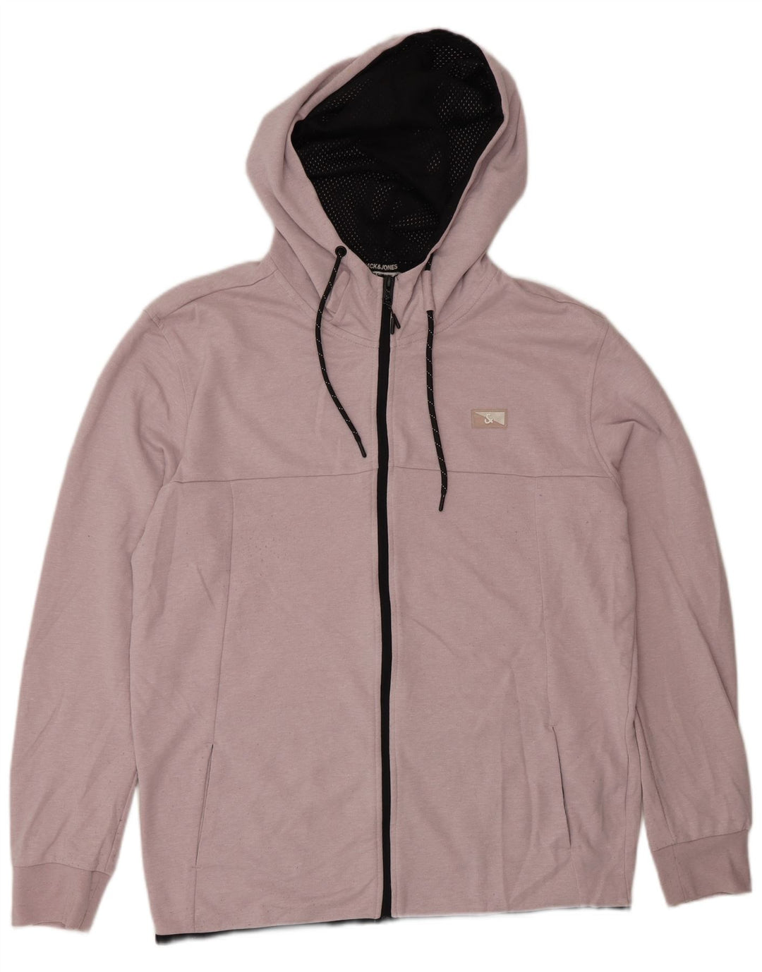 Jack & Jones Hættetrøje med lynlås til mænd Large Pink Polyester