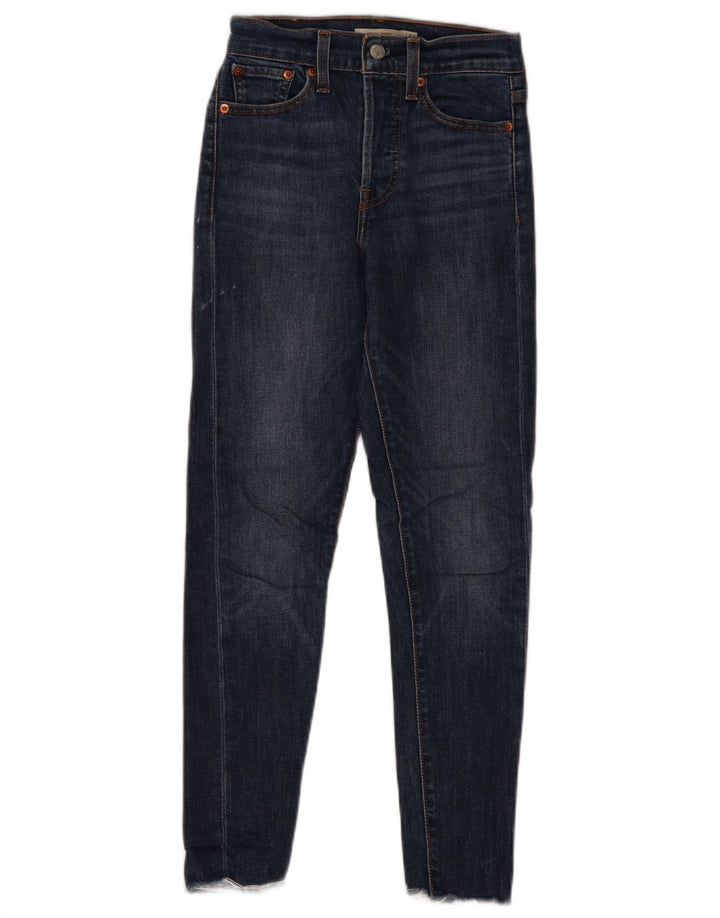 LEVI'S Dame Wedgie Skinny Jeans W24 L27 Blå Bomuld