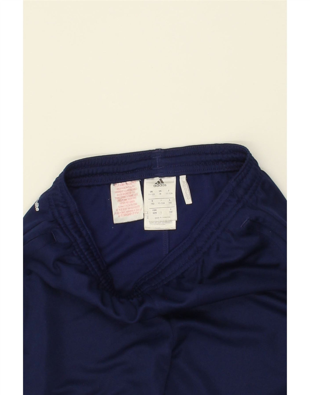 ADIDAS Boys Climalite Tracksuit Trousers 11-12 Years  Navy Blue Polyester Vintage Adidas and Second-Hand Adidas from Messina Hembry 