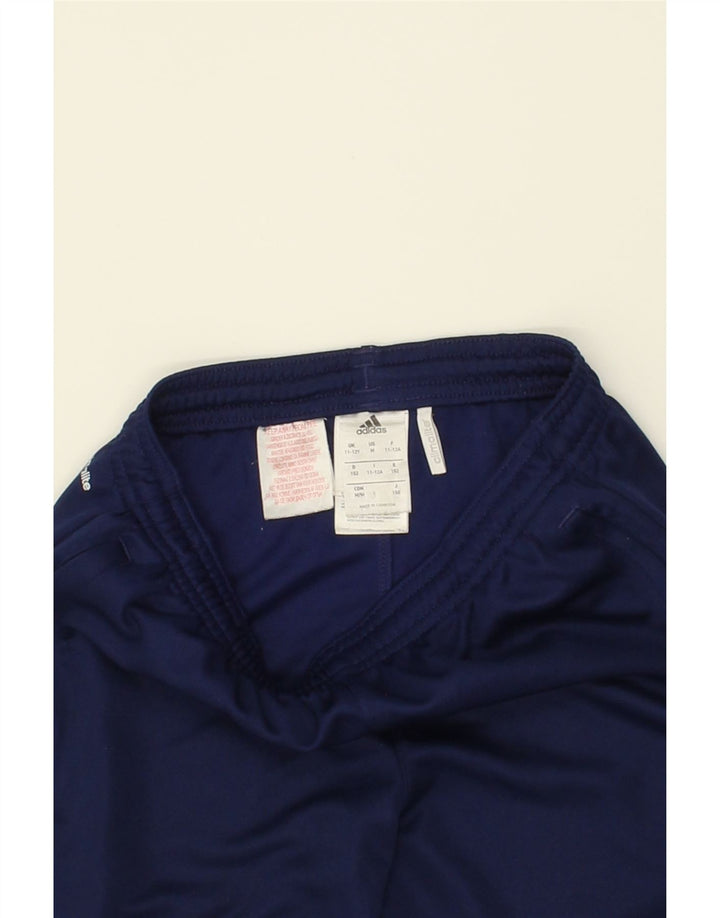 ADIDAS Boys Climalite Tracksuit Trousers 11-12 Years  Navy Blue Polyester Vintage Adidas and Second-Hand Adidas from Messina Hembry 