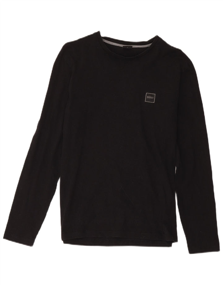 Hugo Boss Herre Top Langærmet Medium Sort Bomuld