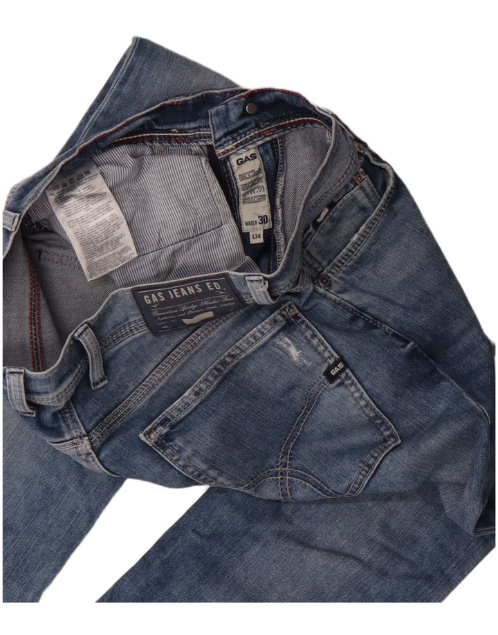 Gas Straight Jeans til kvinder W30 L34 Blå Bomuld