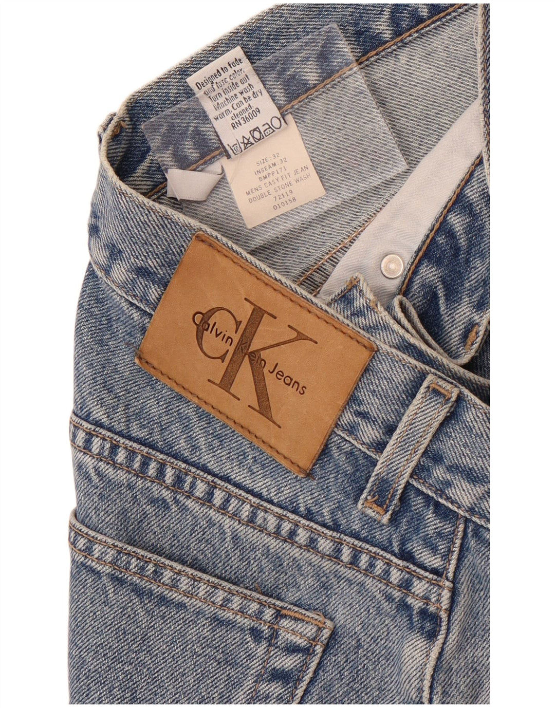 Calvin Klein Herre Slim Jeans W32 L28 Blå Bomuld